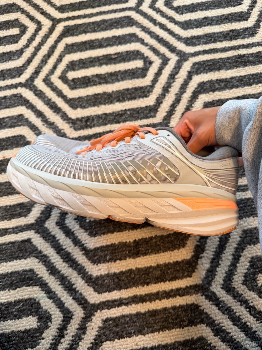 Hoka One One Bondi 7 Harbor Mist/Sharkskin Size 9